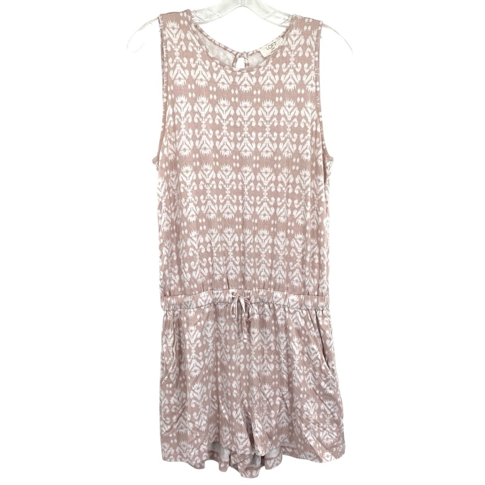 Loft Ann Taylor Lounge Romper Geometric Print